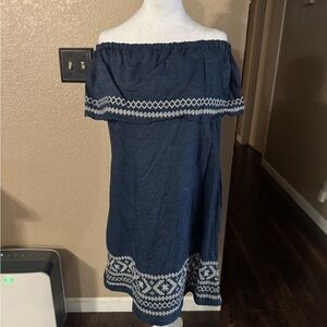 Westport Off-Shoulder Denim Dress